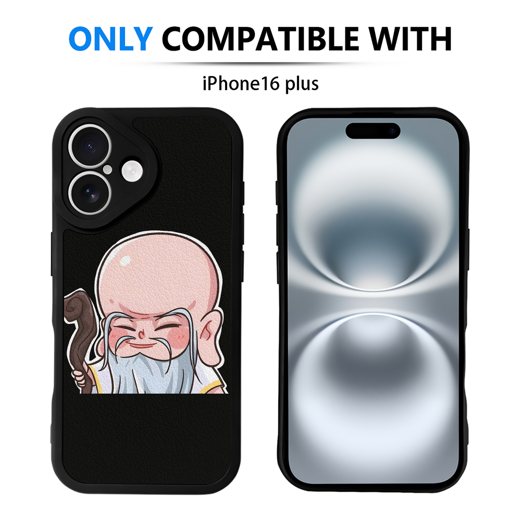 （画像用） Ne Zha 2 ナタ 魔童の大暴れ 【iPhone 16シリーズ対応】シリコンスマホケース（レザー調） 材質：シリコン